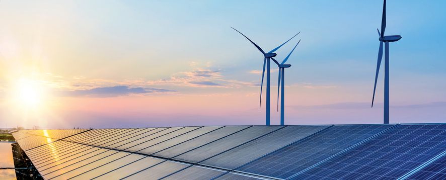 WV's Energy Future - solar panels and wind turbines